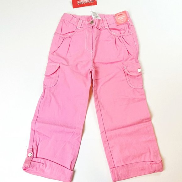 NWT Gymboree Girl Roll-Up Hem Capri Pant & Rainbow Plaid Woven Top Size 5T - Picture 4 of 7